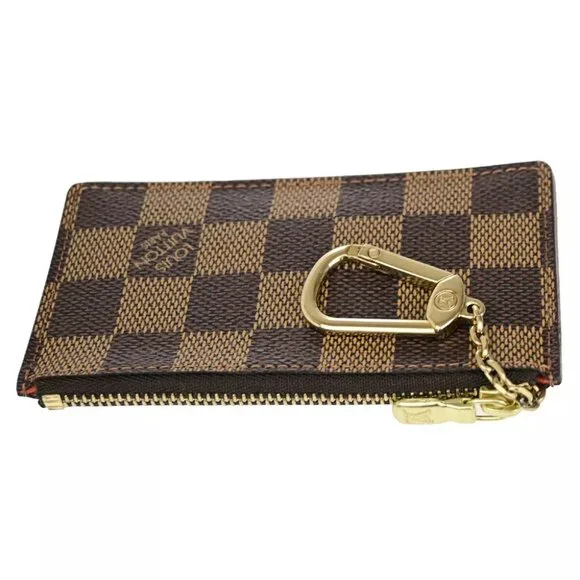 AUTHENTICITY GUARANTEED LOUIS VUITTON Pochette Cles Coin Key case Damier